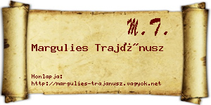 Margulies Trajánusz névjegykártya